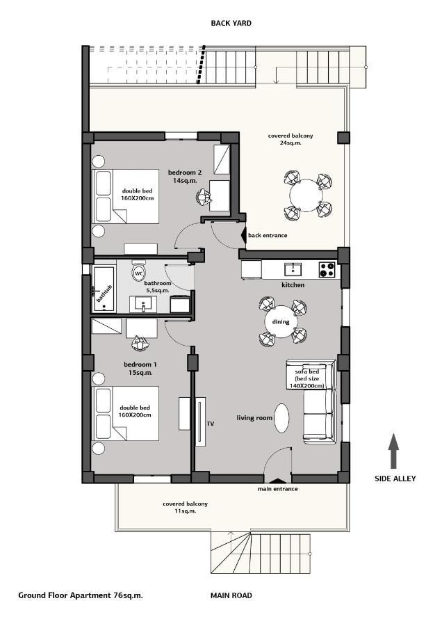 Indigo Apartment, Неа-Миханиона Экстерьер фото
